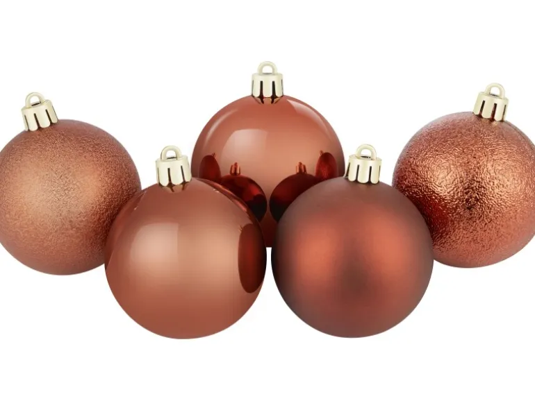 Weihnachtskugel-Set Ø 6 cm 25-teilig Cognac