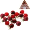 Weihnachtskugel-Set Glas Ø 2 cm Burgund 15-teilig