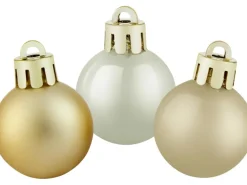 Weihnachtskugel-Set Kunststoff Ø 3 cm 9-teilig Gold
