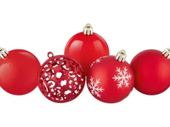 Weihnachtskugel-Set Ornament 25-teilig Ø 6 cm Rot