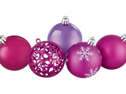 Weihnachtskugel-Set Ornament 25-teilig Ø 6 cm Violett