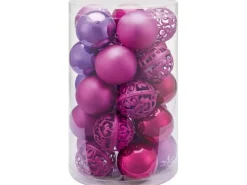 Weihnachtskugel-Set Ornament 25-teilig Ø 6 cm Violett