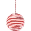 Weihnachtskugel-Set Seilkombination Ø 15 cm Rot-Weiß