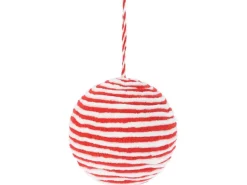 Weihnachtskugel-Set Seilkombination Ø 15 cm Rot-Weiß