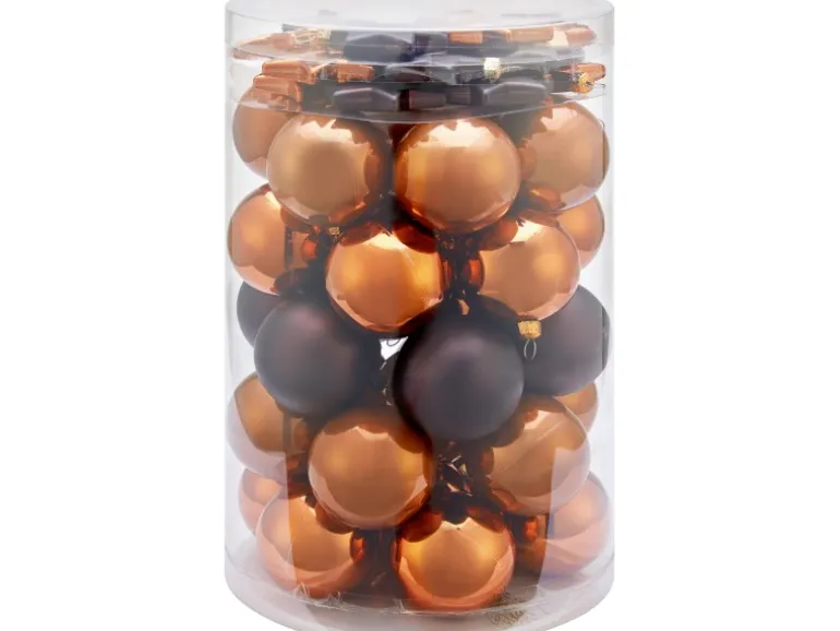 Weihnachtskugel-Set Sterne 50-teilig Kupfer