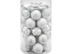 Weihnachtskugel-Set Sterne 50-teilig Silber