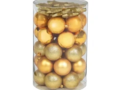 Weihnachtskugel-Set 50-teilig Gold