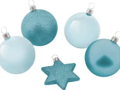 Weihnachtskugel-Set 50-teilig Eisblau