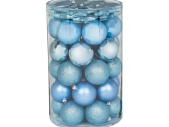 Weihnachtskugel-Set 50-teilig Eisblau