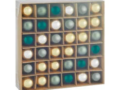 Weihnachtskugel-Set 36-teilig Ø 2 cm Gold-Grün