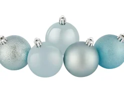 Weihnachtskugel-Set 25-teilig Ø 6 cm Eisblau Glänzend-Matt