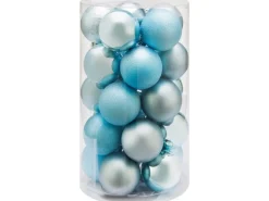 Weihnachtskugel-Set 25-teilig Ø 6 cm Eisblau Glänzend-Matt