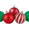 Weihnachtskugel-Set US-Style 25-teilig Ø 6 cm Rot-Grün-Weiß