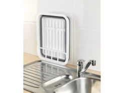 Wenko Geschirrabtropfständer faltbar Grau/Weiß