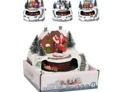 Winterlandschaft-Deko LED 12,8 x 12 x 13 cm Bunt 3-fach Sortiert