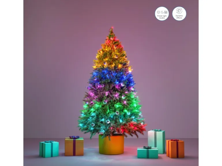 WiZ LED-Lichterkette Fairy Light Color 20 m Schwarz