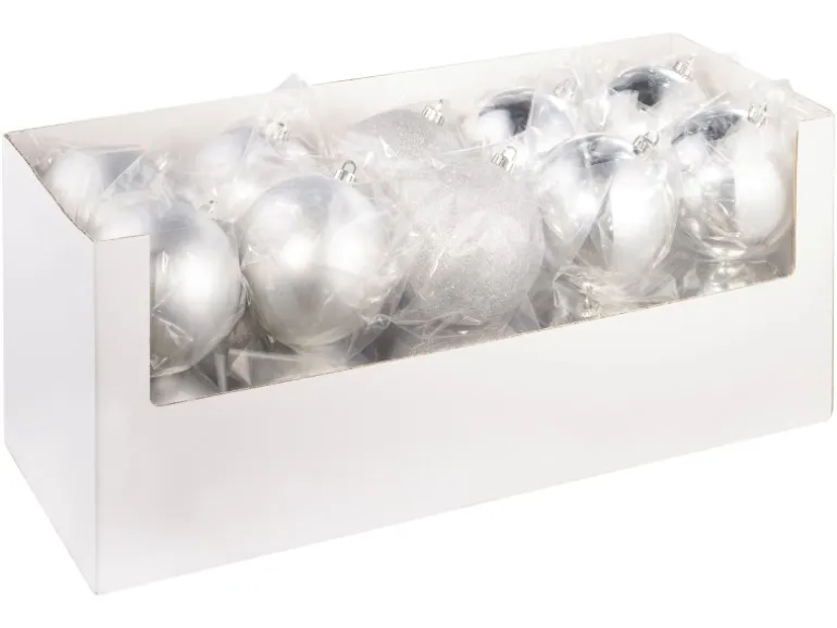 XXL Weihnachtskugel Ø 14 cm 1 Stück Silber