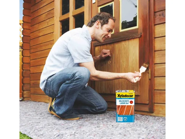Xyladecor Holzschutz-Lasur 2in1 Tannengrün matt 4 l