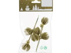 Zweige aus Kunststoff 2er-Pack 12 cm Gold